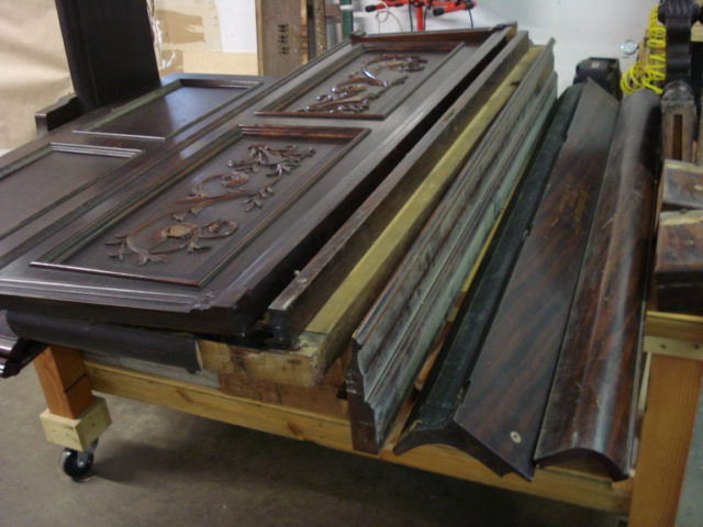 B36 - Fifteen panels and parts facing the exterior of the piano are ready to be shipped to the refinisher